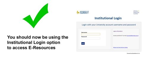 You should now be using Institutional Login